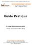 Guide Pratique. À l usage des étudiants du SEAD. Année universitaire 2011-2012
