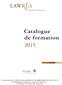 Catalogue de formation