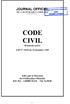 Loi N 19/89 du 30 décembre 1989, portant adoption de la deuxième partie du code civil.