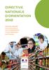 Directive nationale d orientation. Direction générale de la Concurrence, de la Consommation et de la Répression des Fraudes