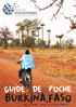 GUIDE DE POCHE BURKINA.FASO. avec l aimable soutien de