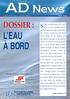 AD News L EAU À BORD DOSSIER : Si l on se soucie peu de l eau à