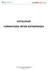 CATALOGUE FORMATIONS INTER-ENTREPRISES