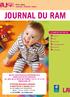 JOURNAL DU RAM. Ressource Ecoute Lien social Accompagnement Information Socialisation N 37 2015 JANVIER / FÉVRIER / MARS