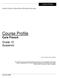 Course Profile Core French Grade 10 Academic