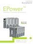 EPower. Gradateur/ Contrôleur de puissance. imagine making the impossible possible. Predictive Load Management