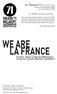 we are la france le Théâtre 71hors les murs textes Jean-Charles Massera mise en scène Benoît Lambert un théâtre à jouer partout... profitez-en vite!