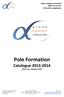 Pole Formation Catalogue 2013-2014