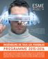 INGÉNIEuRS DE TOuS LES POSSIBLES PROGRAMME 2015-2016