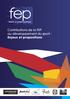 Contributions de la FEP au développement du sport : Enjeux et propositions