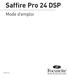 Saffire Pro 24 DSP. Mode d emploi FA0273-01 1