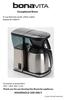 Exceptional Brew HOUSEHOLD USE ONLY. 8-cup thermal carafe coffee maker Model: BV1800TH