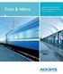 Train & Métro. Solutions de communication WiFi durcies pour applications ferroviaires au sol et en embarqué