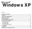 Windows XP. Microsoft. Sommaire :