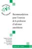 Recommandations pour l exercice de la profession d infirmier anesthésiste