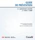 GUIDE DE PRÉVENTION. de la pneumonie associée aux soins de santé