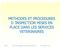 METHODES ET PROCEDURES D INSPECTION MISES EN PLACE DANS LES SERVICES VETERINAIRES