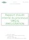 Rapport d'audit interne du processus SMQ & AMELIORATION