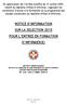NOTICE D INFORMATION SUR LA SELECTION 2015 POUR L ENTREE EN FORMATION D INFIRMIER(E)