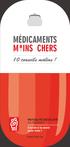 MÉDICAMENTS M INS CHERS