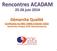 Rencontres ACADAM 25-26 juin 2014