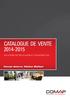 CATALOGUE DE VENTE 2014-2015 SOLUTIONS DE REGULATION ET CHAUFFAGE SOL