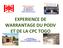 EXPERIENCE DE WARRANTAGE DU PODV ET DE LA CPC TOGO