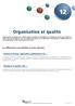 Organisation et qualité