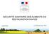 SECURITE SANITAIRE DES ALIMENTS EN RESTAURATION RAPIDE