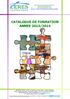 CATALOGUE DE FORMATION ANNEE 2013/2014
