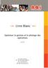 Livre Blanc. Optimiser la gestion et le pilotage des opérations. Août 2010