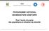 PROGRAMME NATIONAL DE MEDIATION SANITAIRE