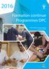 Formation continue Programmes DPC. Institut Régional de Formation du CHU de REIMS