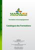Catalogue des Formations