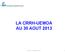 LA CRRH-UEMOA AU 30 AOUT 2013. Lomé le 07 septembre 2013 1