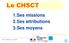 Le CHSCT. 1.Ses missions 2.Ses attributions 3.Ses moyens. Forum CHSCT du 4 juin 2013 1
