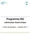 Programme ISU. Interlocuteur Social Unique