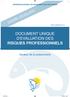 DOCUMENT UNIQUE D EVALUATION DES RISQUES PROFESSIONNELS