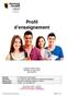 Profil d enseignement
