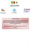 REPUBLIQUE DU SENEGAL Un Peuple Un But Une Foi. Organisation Mondiale de la Santé PROJET DECAM