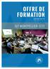 OFFRE DE FORMATION IUT M O N T P E LLI E R - SÈTE 2016/2017 WWW.UMONTPELLIER.FR
