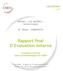 Rapport final D Evaluation externe