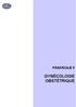 FASCICULE V GYNÉCOLOGIE OBSTÉTRIQUE