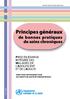 Principes généraux de bonnes pratiques de soins chroniques