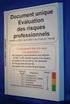 Le document unique d évaluation des risques professionnels