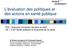 L évaluation des politiques et des actions en santé publique