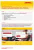 GUIDE D UTILISATION MY DHL PARCEL