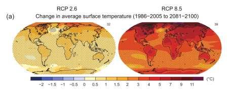 Plus Evolution forte de variabilité l élévation du niveau des marin pluies et (vs 1986-2005)