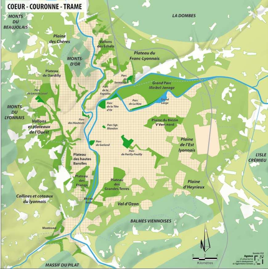 Fig. 4 : L armature verte de l agglomération lyonnaise. Source : SEPAL (2010).