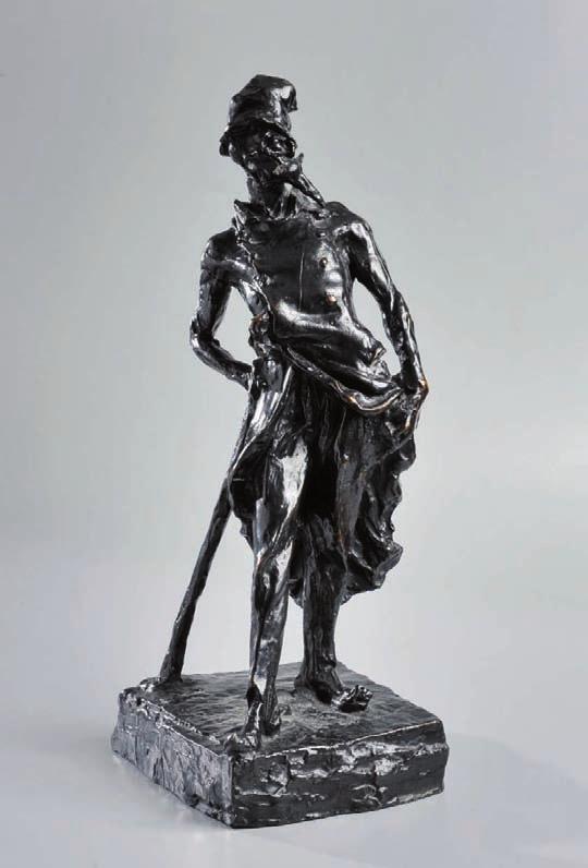 620 Honoré DAUMIER (1808-1879) Ratapoil Bronze à patine brune. Fonte posthume à la cire perdue.